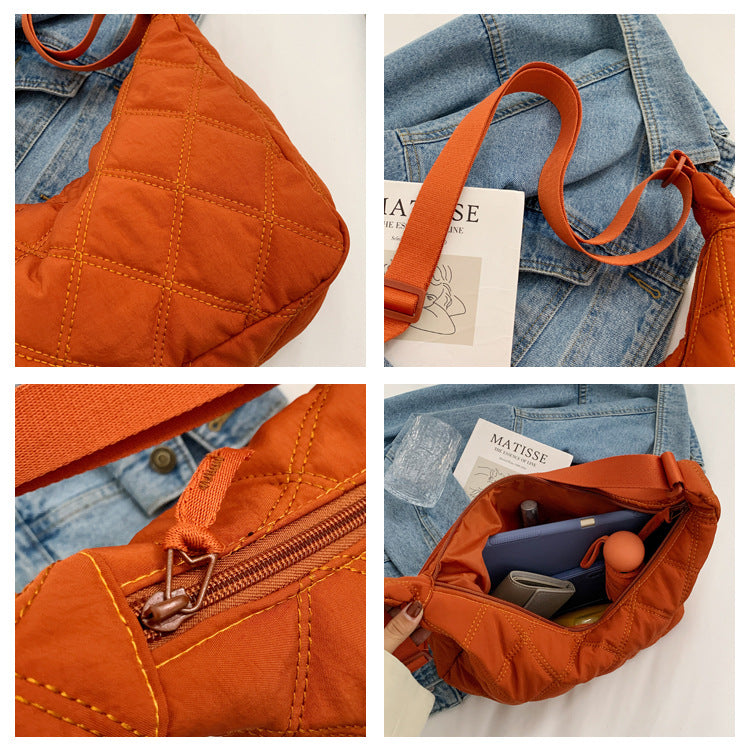 Women's Fashion Versatile Simple Large-capacity Rhombus Crossbody Bag