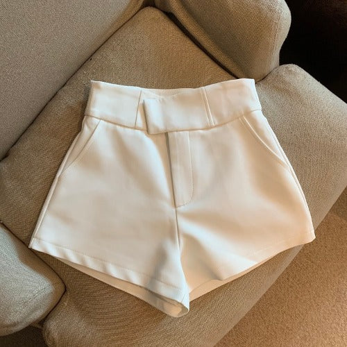 Suit Shorts Women's High Waist A- Line