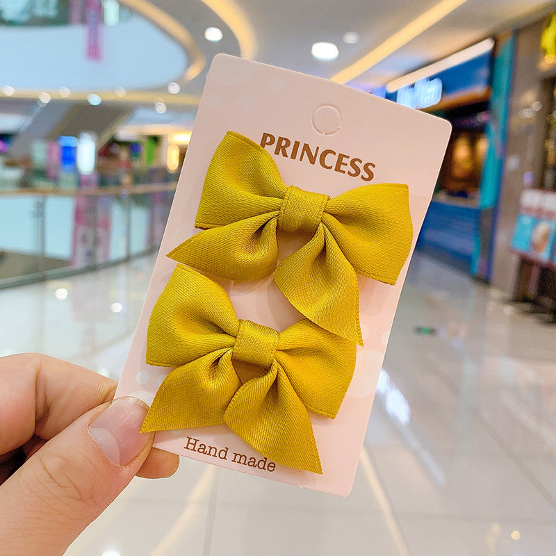 Children's  Girls Baby Princess Side Cute Flannel  Bow Hairpin