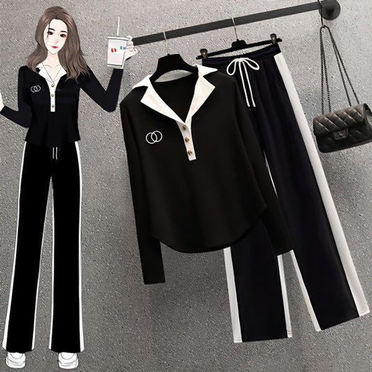 Women's Casual Top And Pants Fashion Set