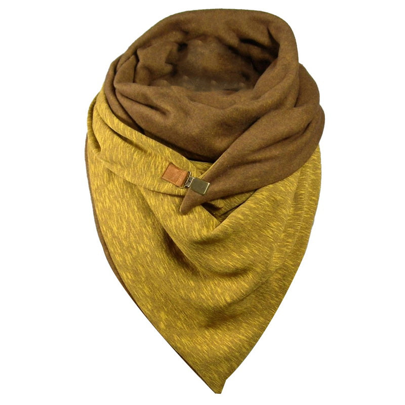 Padded Warm Shawl Printed Bib Scarf