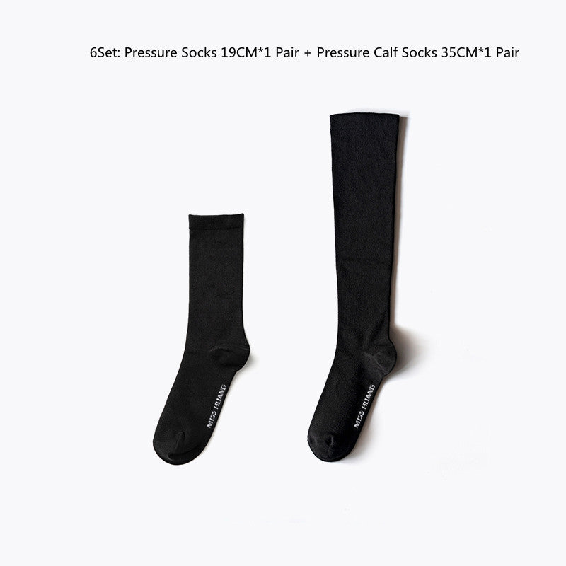 Double Segment Pressure Thin Leg Women's Tube Socks