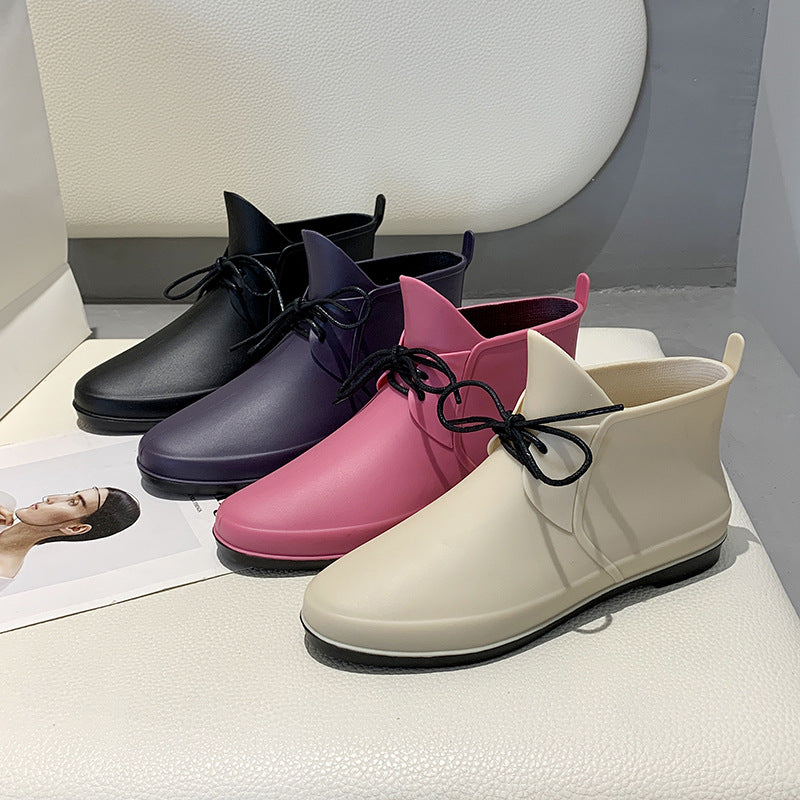 Women's Short Tube Grocery Shopping Waterproof Kitchen Rubber Shoes