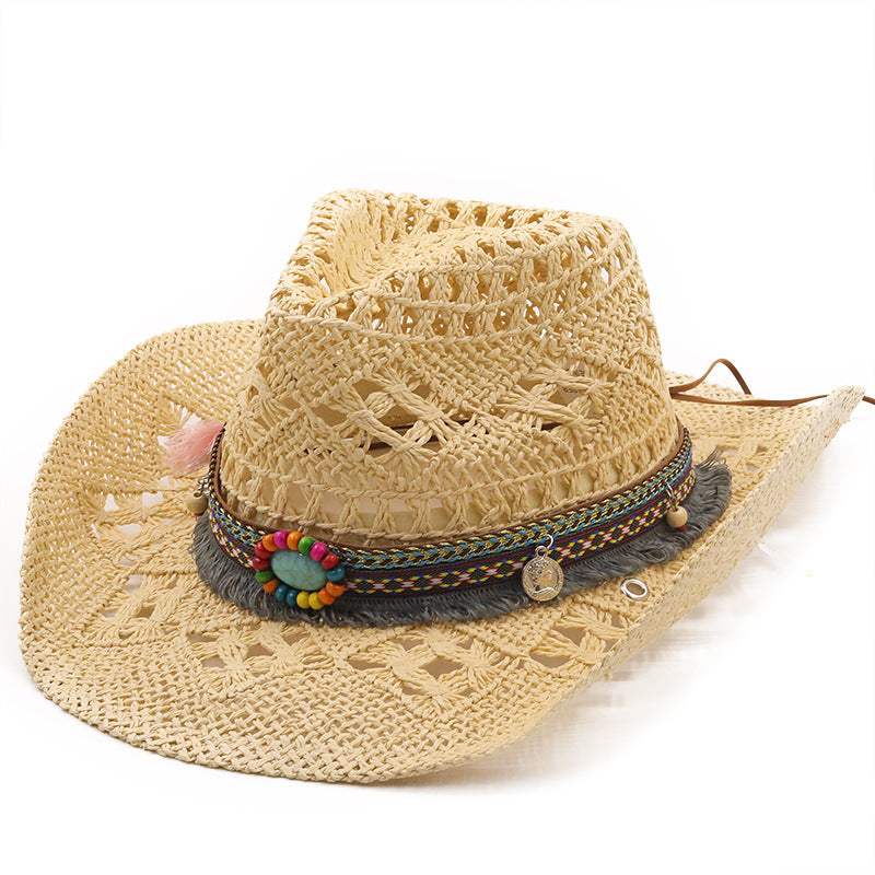 Natural Salt Grass Hand-knitted Western Cowboy Hat
