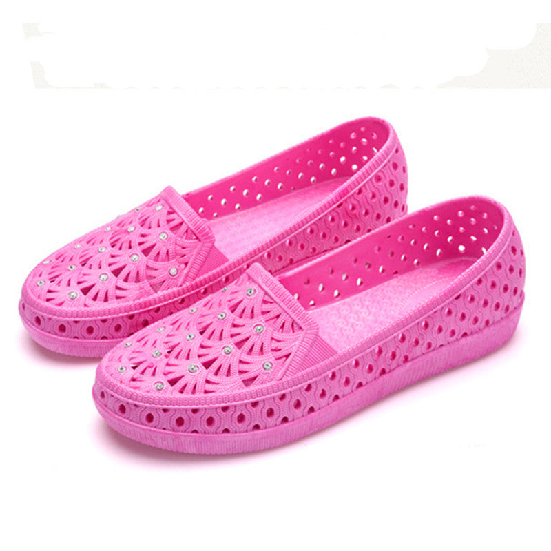 Women's flat hollow sandals