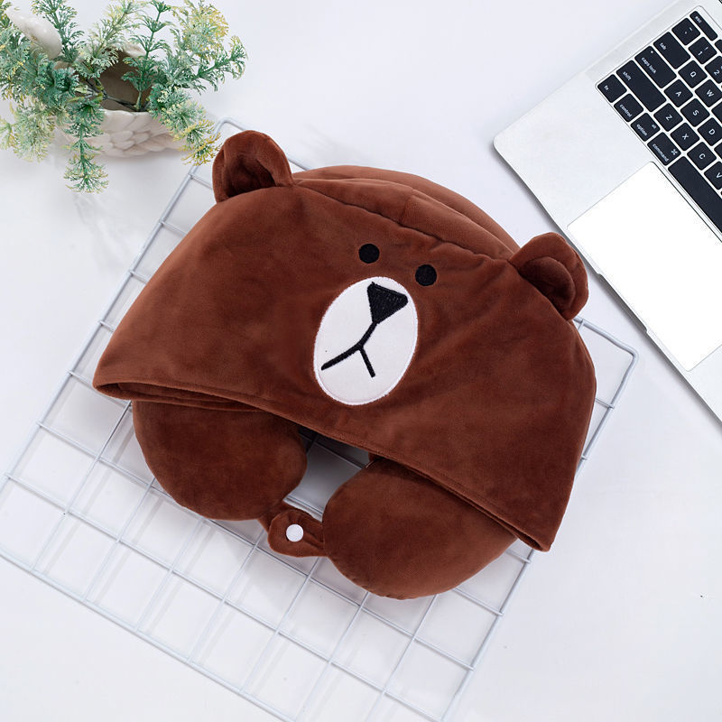 Women's Cartoon U-shaped Pillow Hat