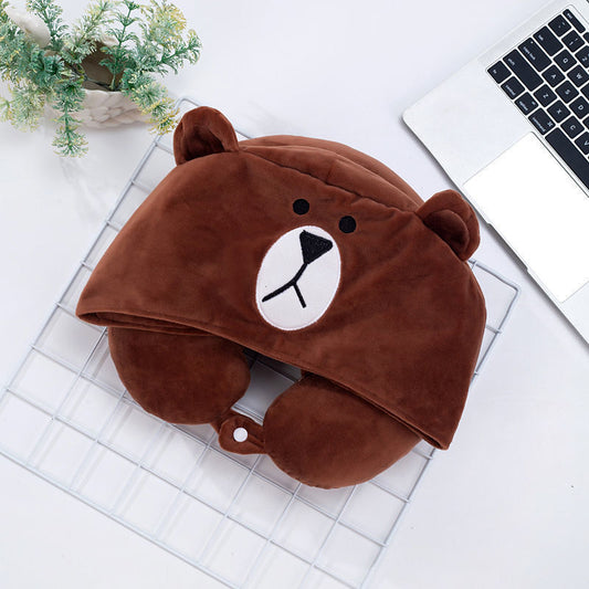 Women's Cartoon U-shaped Pillow Hat