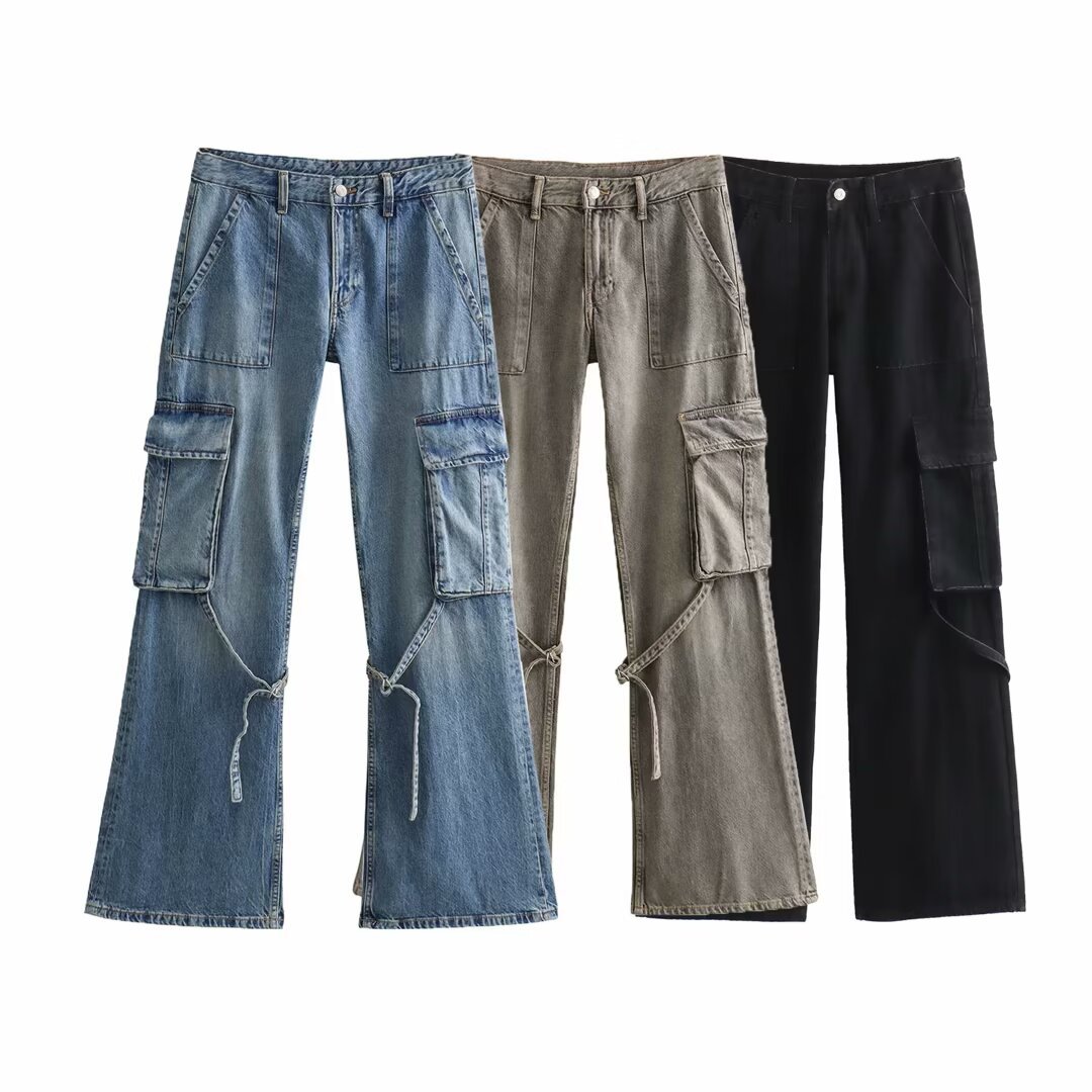 Dameoveralls Midt-talje Slim Fit Jeans