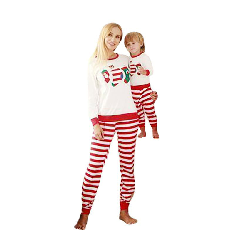 Pattern Printing Long-Sleeved Home Casual Parent-Child Suit