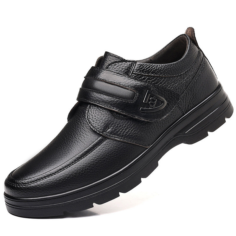 Business-style British Slip-on Casual Leather Shoes Made From Full-grain Cowhide With A Soft Sole