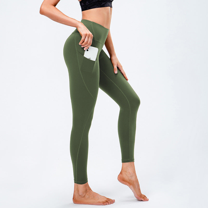 Nylon-padded High-stretch Tight-fitting Warm Sweatpants