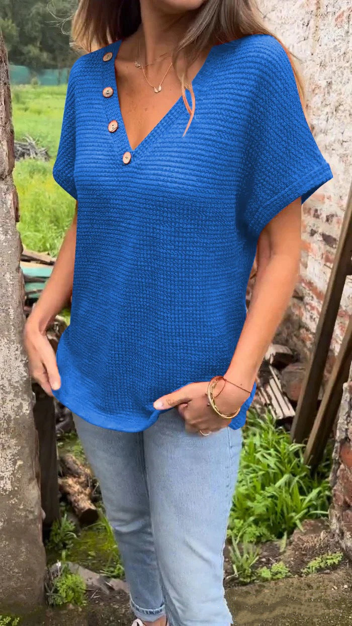 Women's Polyester Elegant Style Short Sleeve