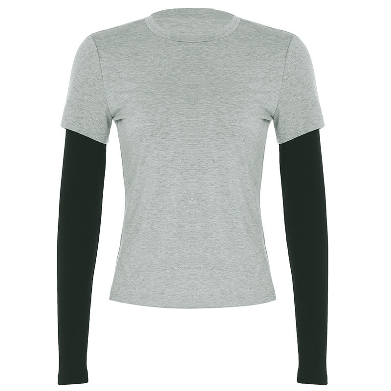 Breathable Bottoming Sports All-matching Round Neck T-shirt