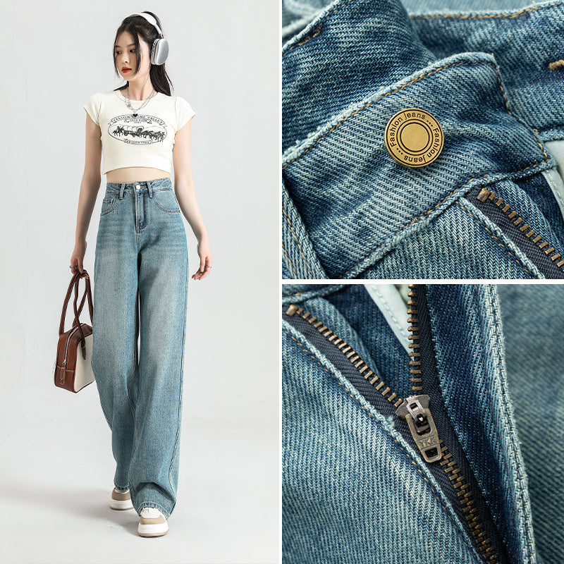 Fashionable Narrow Wide-leg Jeans For Women