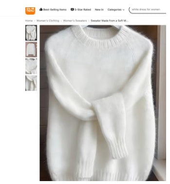 Soft Cozy Loose-fitting Casual Thin Knit Sweater