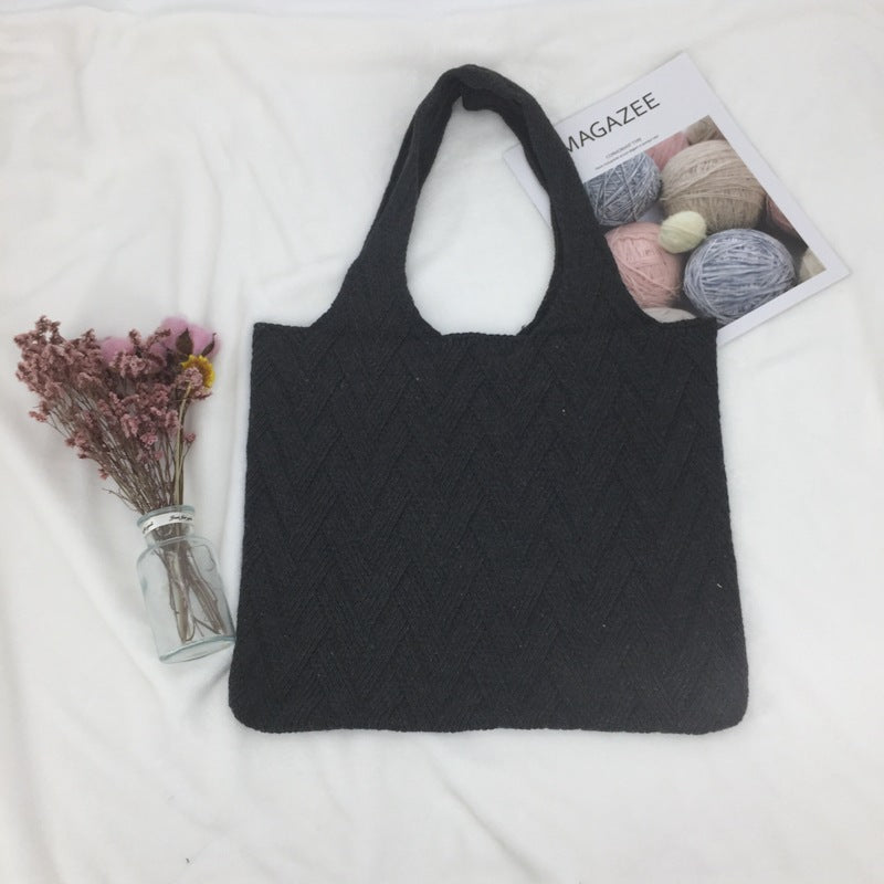 Knitted Casual Large Capacity Single Shoulder Bag