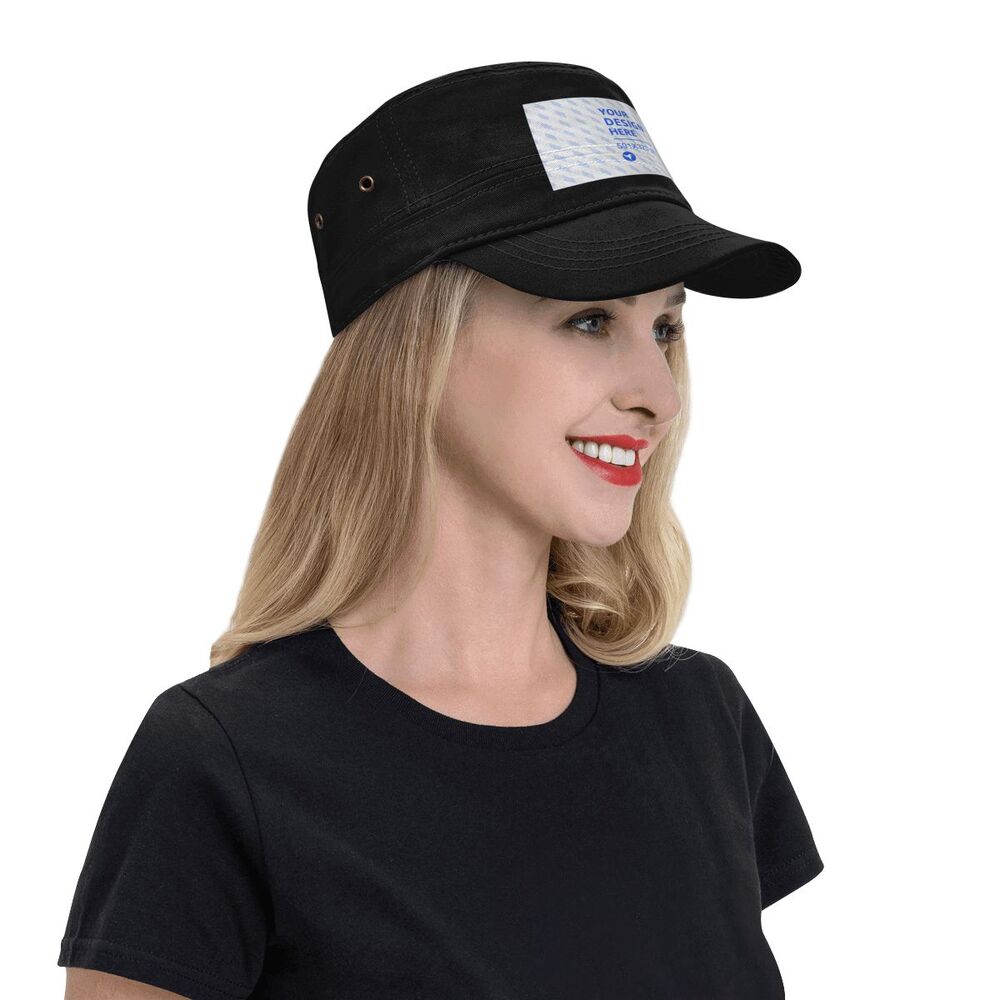 Bomuld Åndbar Letvægts Flat Top Hat