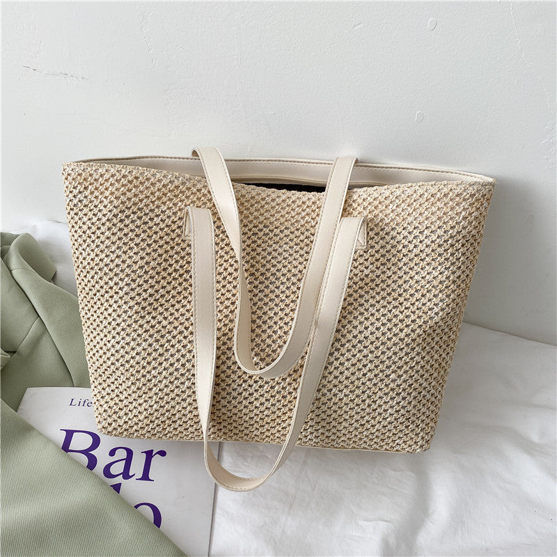Woven Women's Popular Fashion Large Capacity One Shoulder Handbag