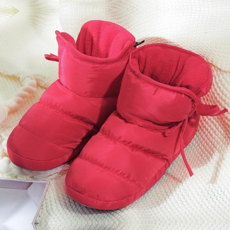 Autumn And Winter Warm Women's Bag With Non-slip Down Cotton Slippers