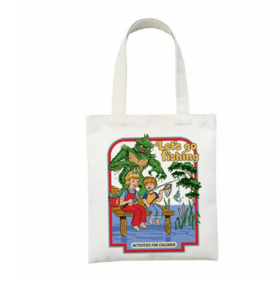Printed Canvas Bag Personalized Creative Shoulder