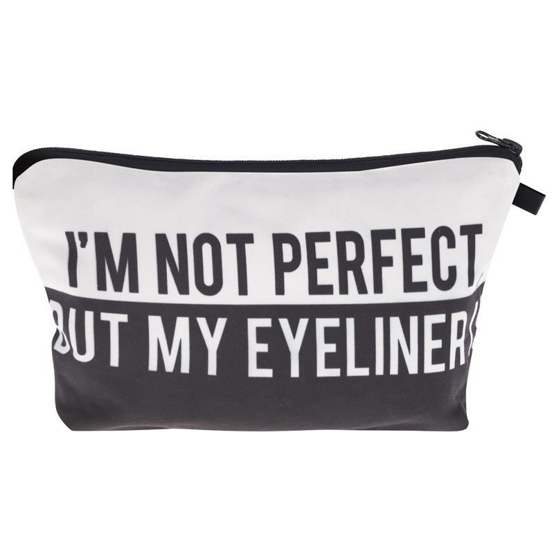 Letter Print Women's Cosmetic Clutch Multifunctional Storage Bag