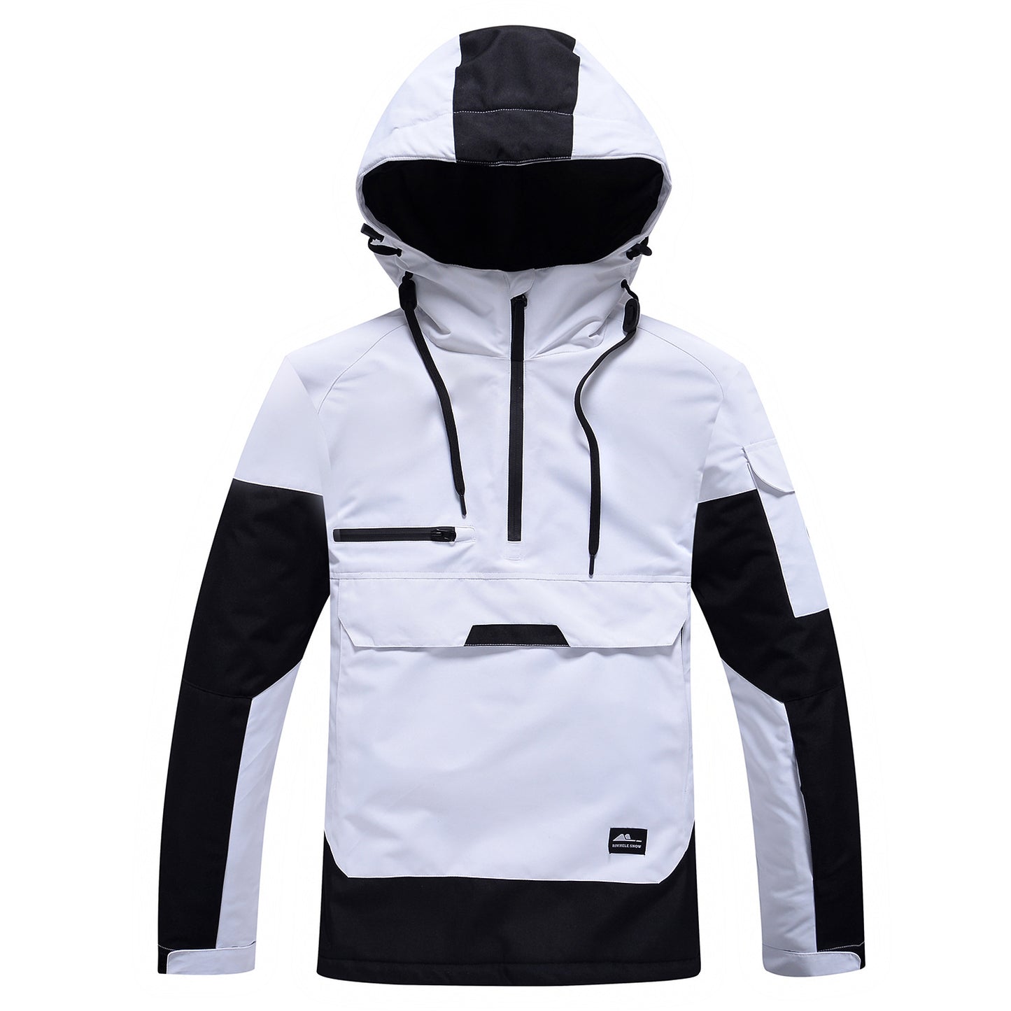 Kontrastfarvet vindtæt vandåndbar skihoodie til par