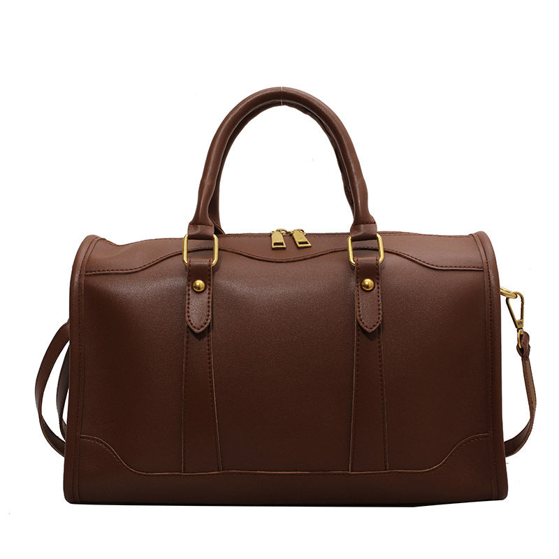 Portable Autumn And Winter Texture Large Capacity Bag