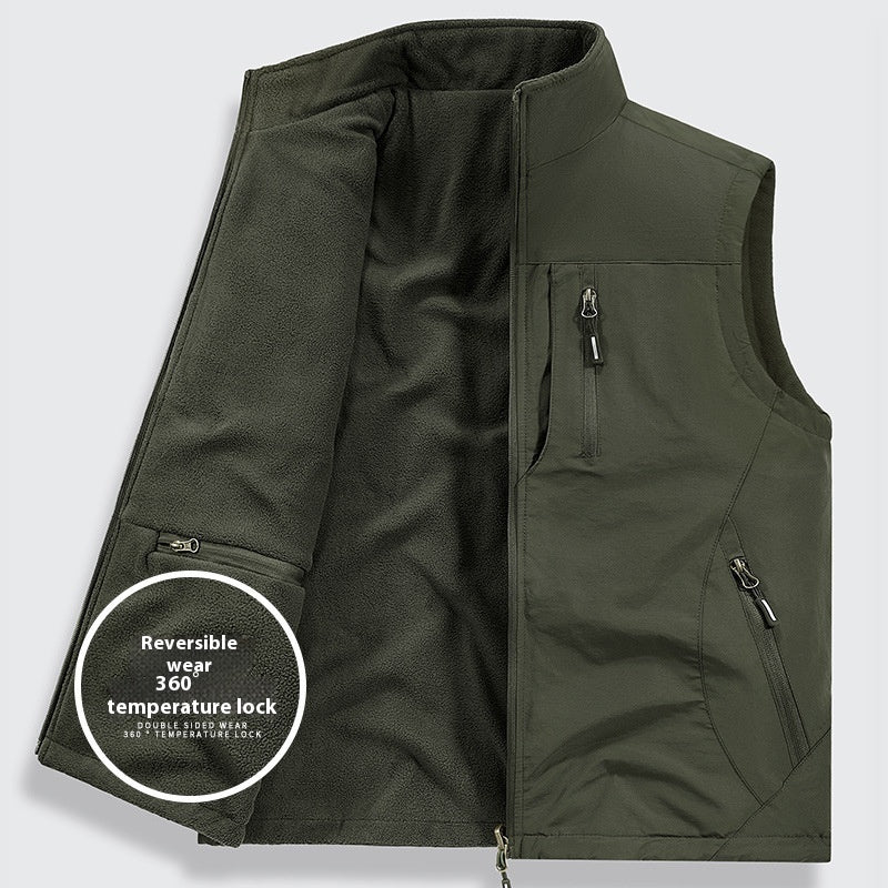 Men's Multi-pocket Outdoor Casual Stand Collar Work Vest