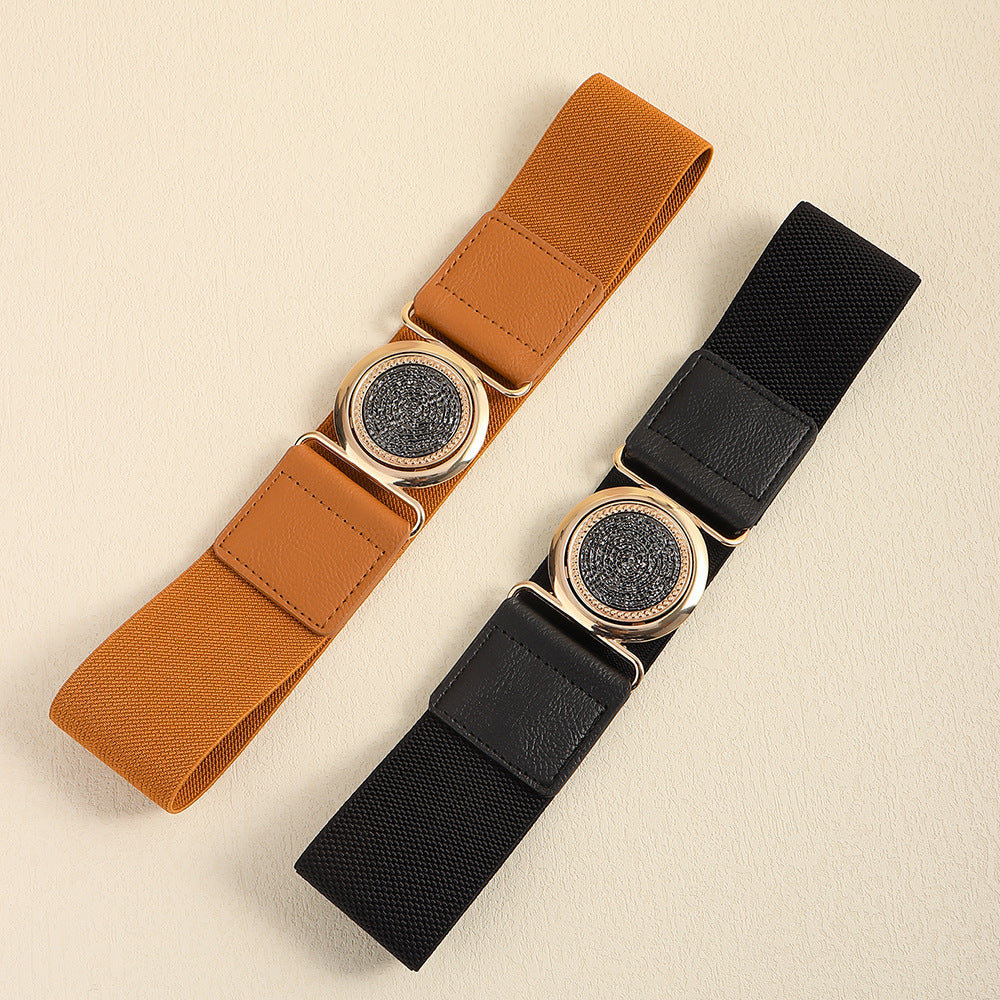 Women's Retro Easy Matching Elastic Elastic Belt