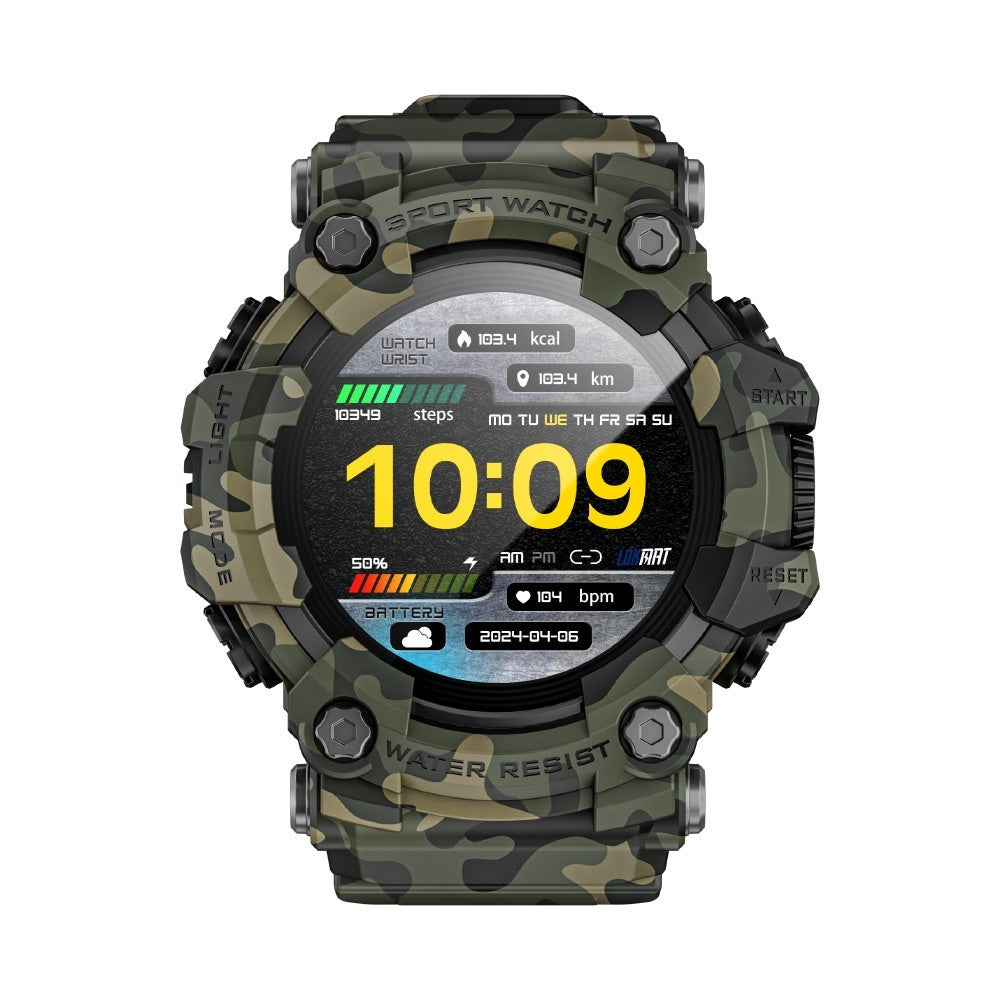 Outdoor Smartwatch With Bluetooth Calling Compass Flashlight And Sports Features