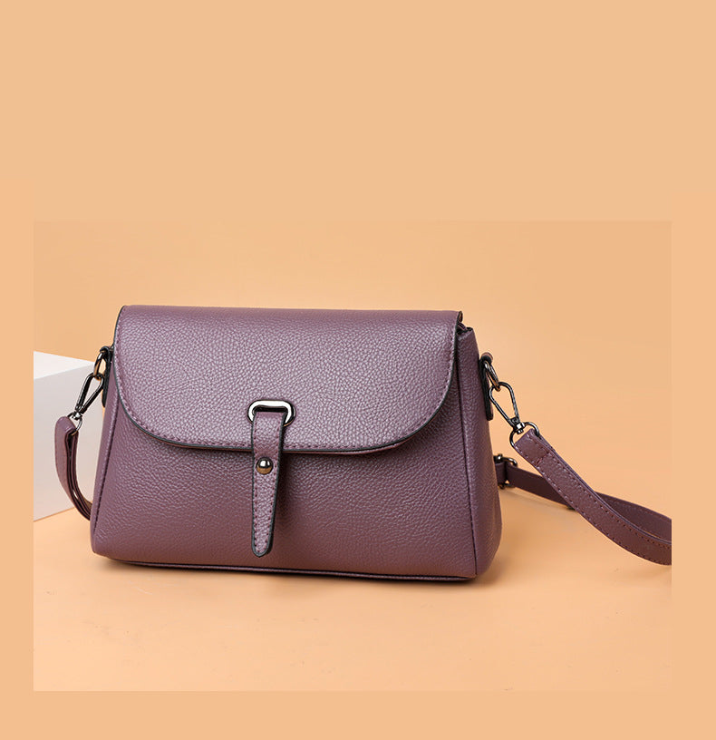 Middle-aged Women's Soft Leather Large Capacity Clutch Bag