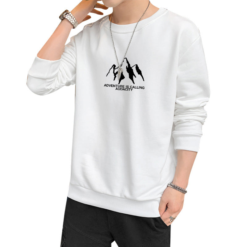 Langærmet sweatshirt til mænd med rund hals