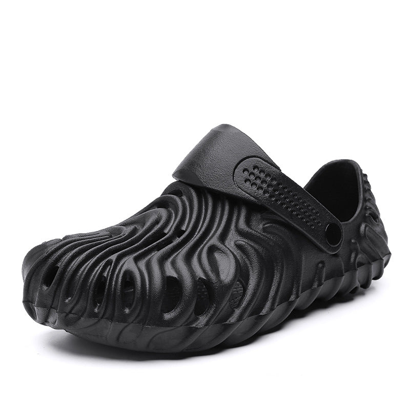Summer New Adult Men's Breathable Baotou Casual Wear Hole Shoes