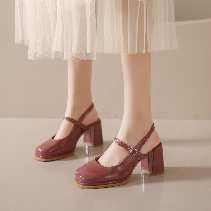 French Toe Cap New High Heel Sandals Women