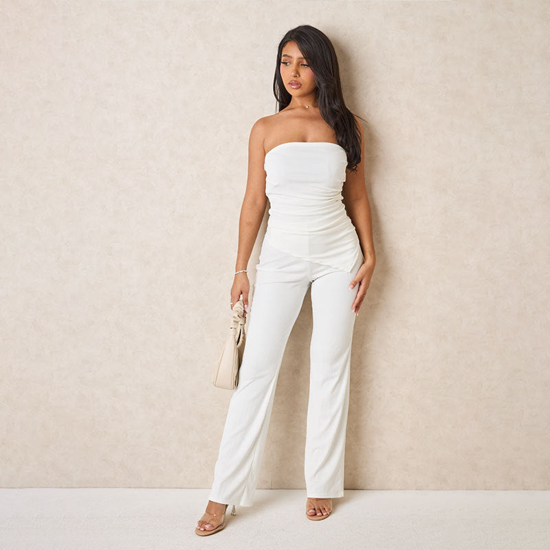 Womens Fashion Halter Top And Straight-Leg Pants Set