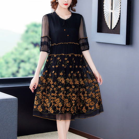 Sommer Hangzhou Tung Silke Kjole Kvinde High-end
