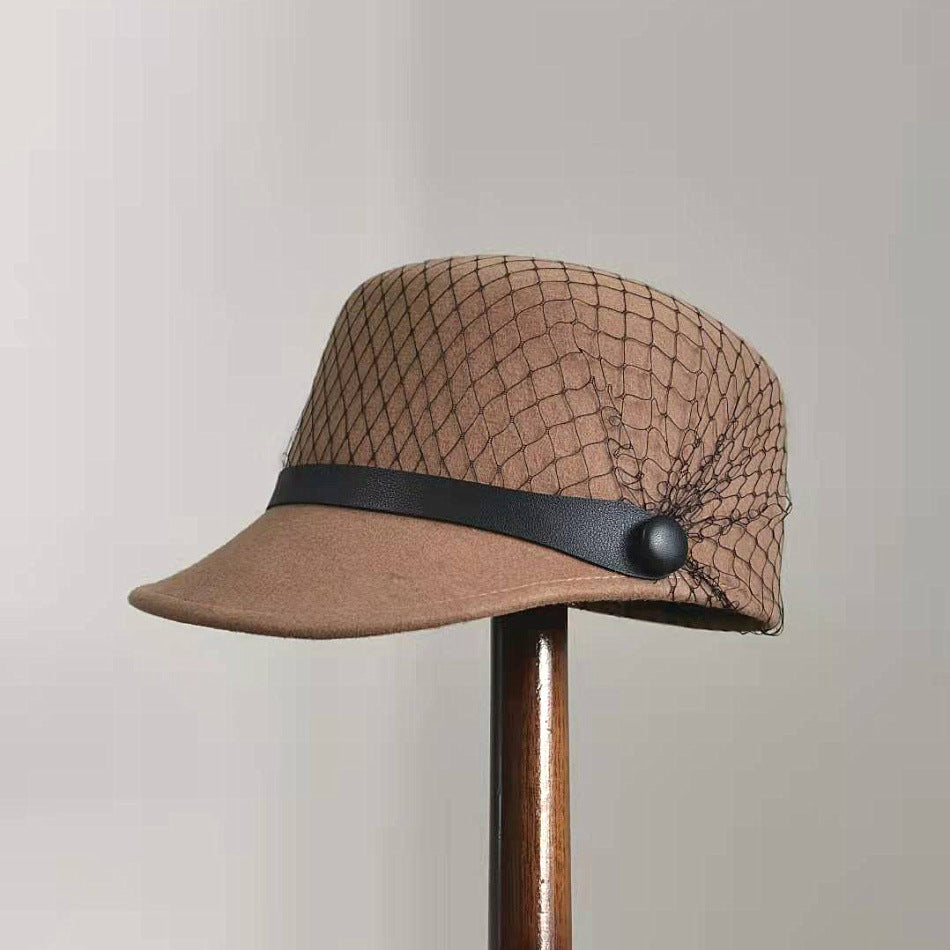 Women's Fashion Casual Mesh Decorative Peaked Hat