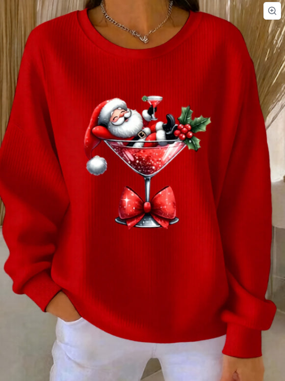 Relaxed-fit Casual Autumnwinter Long-sleeve Crew-neck Sweatshirt