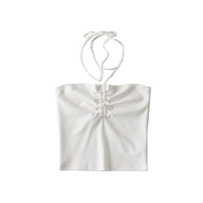 Summer New Design Sense Blue Wrap Chest Top