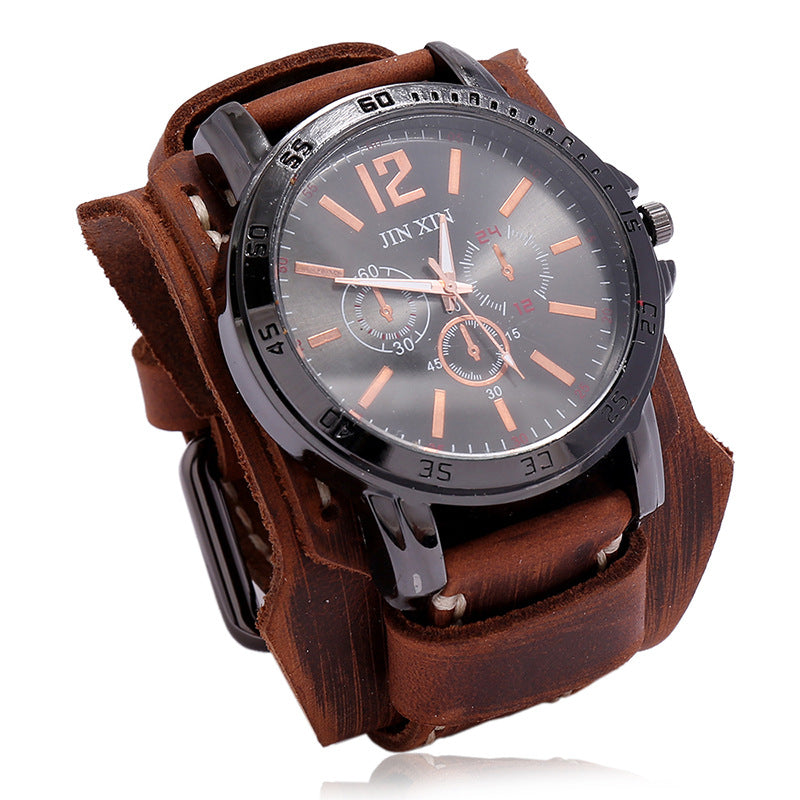 Men's Retro Domineering Cowhide Watch