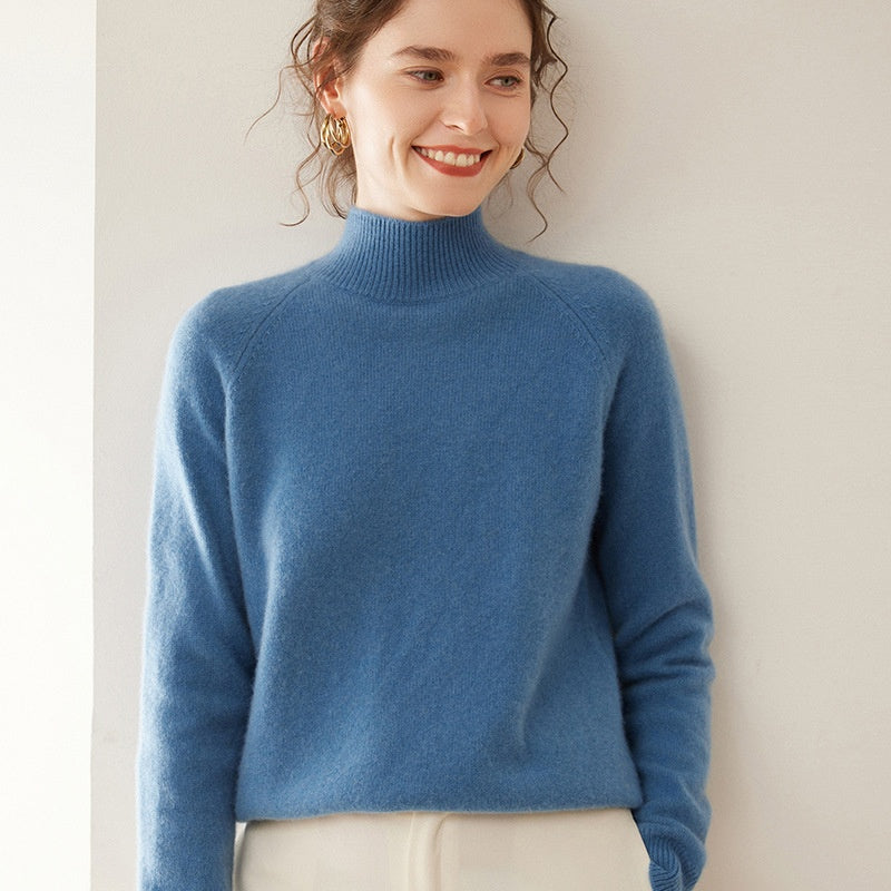 Women's Thickened Sweater Autumn And Winter Wool Knitted Bottoming Shirt