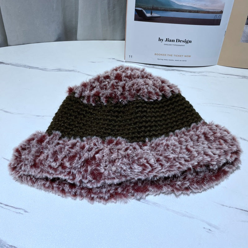 Korean Version Plush Japanese Knitting Wool Fisherman Hat