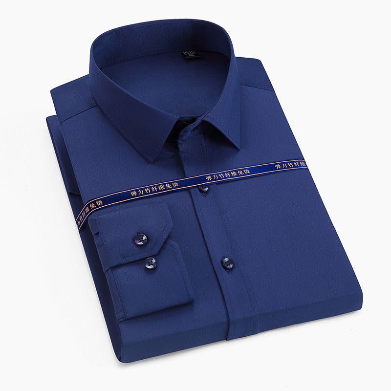 New Mens Long-sleeve Shirt Made From Bamboo Fiber