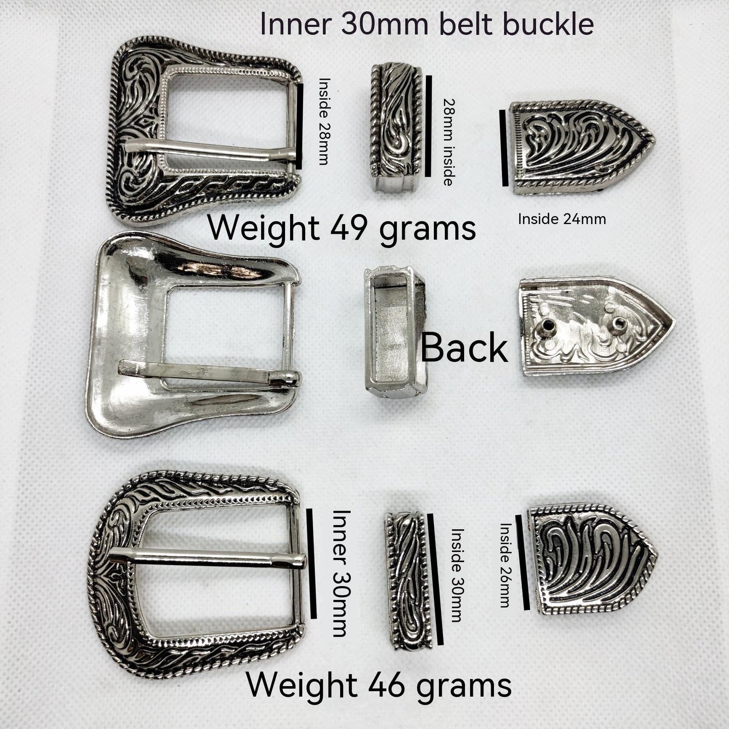 Retro Europe And America Ethnic Style Black Pattern Metal Belt Buckle