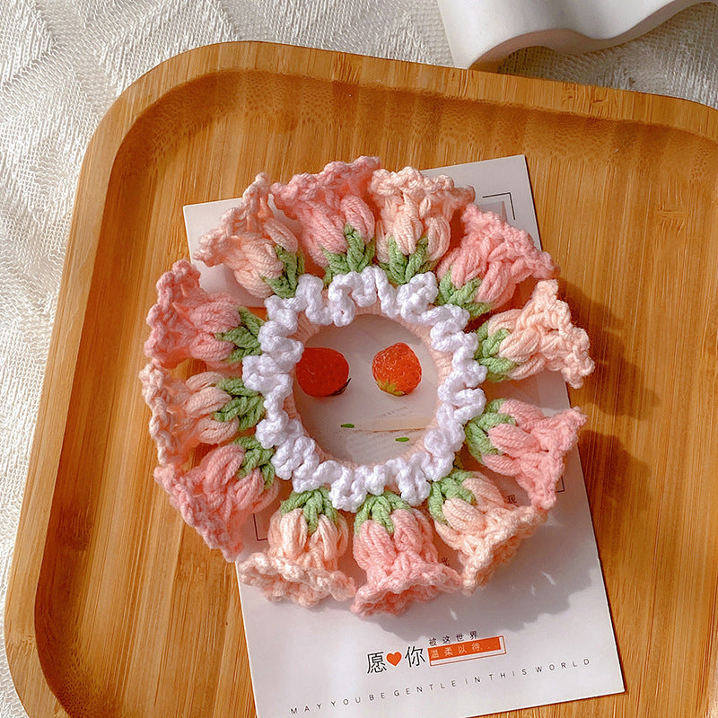 Handmade Crochet Orchid Yarn Headband