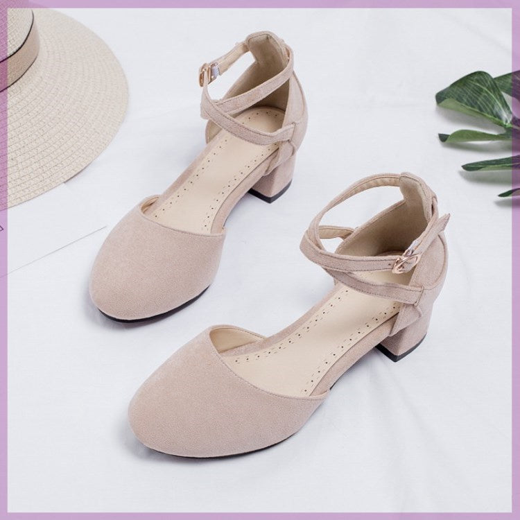 Spring And Summer New Popular Flat Mid Heel Women's Spring Shoes Cool Pumps With Skirt