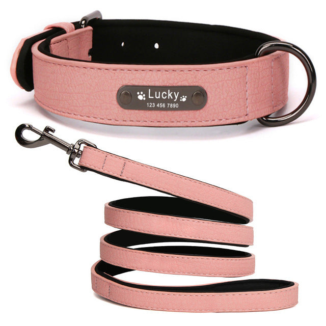 Soft Leather Dog Collar Collar For Large Dogs