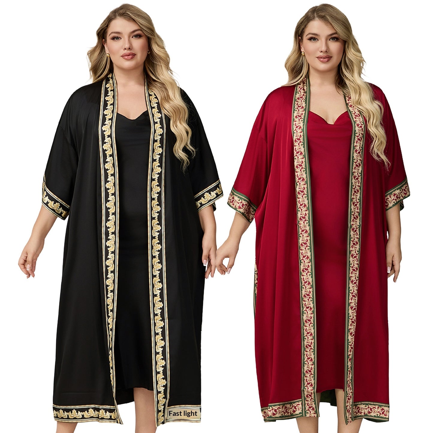 Plus-size Satin Nightgown For Women With Straps
