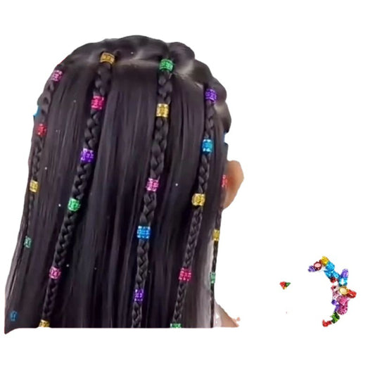 Braid Special Hair Ring Hair Clip Flower Bead Tube African Twist Hair Accessories Hollow Ring