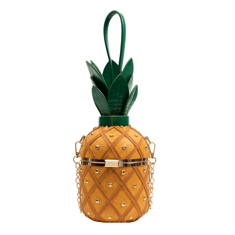 Women's Pineapple Rivet Diamond Casual Handbag